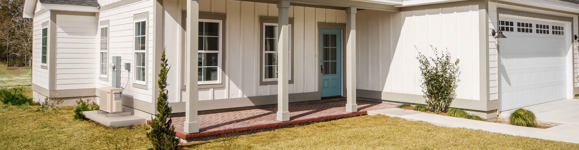 Ductless Mini-Split Air Conditioning unit doesn't distract from a home's curb appeal