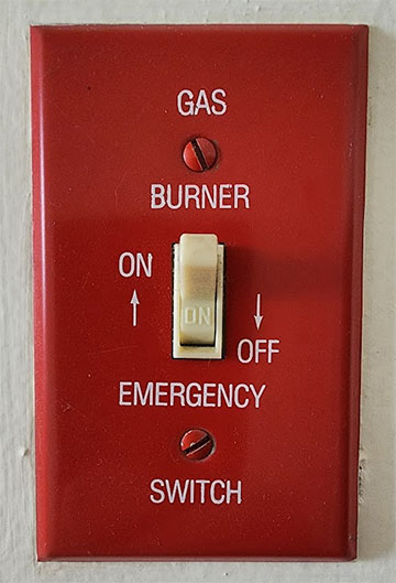 Emergency Shutoff switch for gas in a residential home